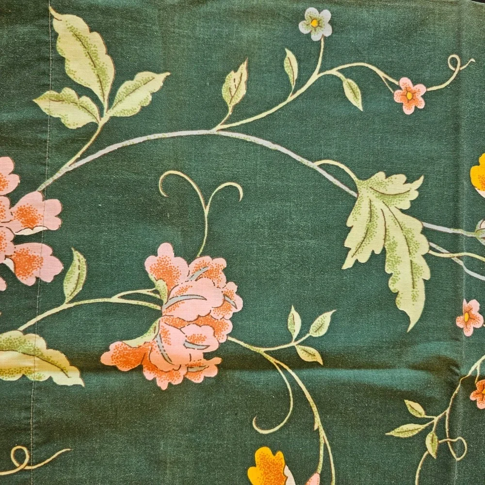 Fieldcrest Empress Garden Full Sheet Set 11pc Lot Vintage Green Floral Butterfly